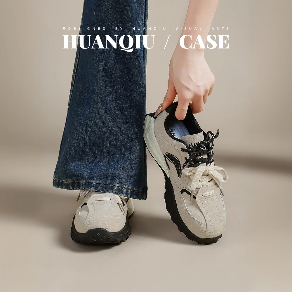 流光风 环球德训鞋女款2025年秋冬新款厚底增高爆款复古休闲鞋女