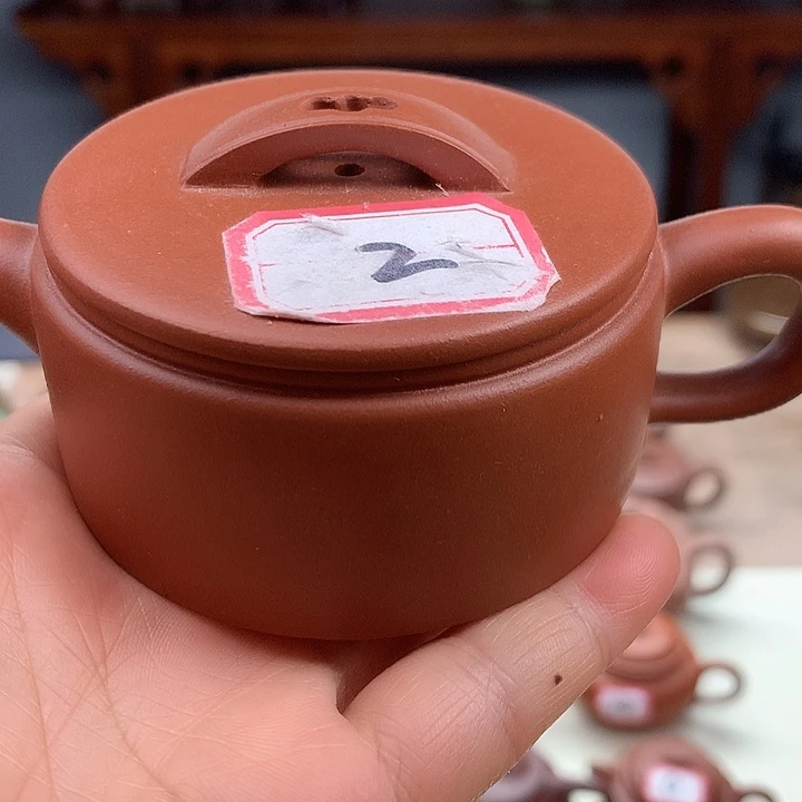 傲***雪紫砂茶壶小红泥100容量汉瓦