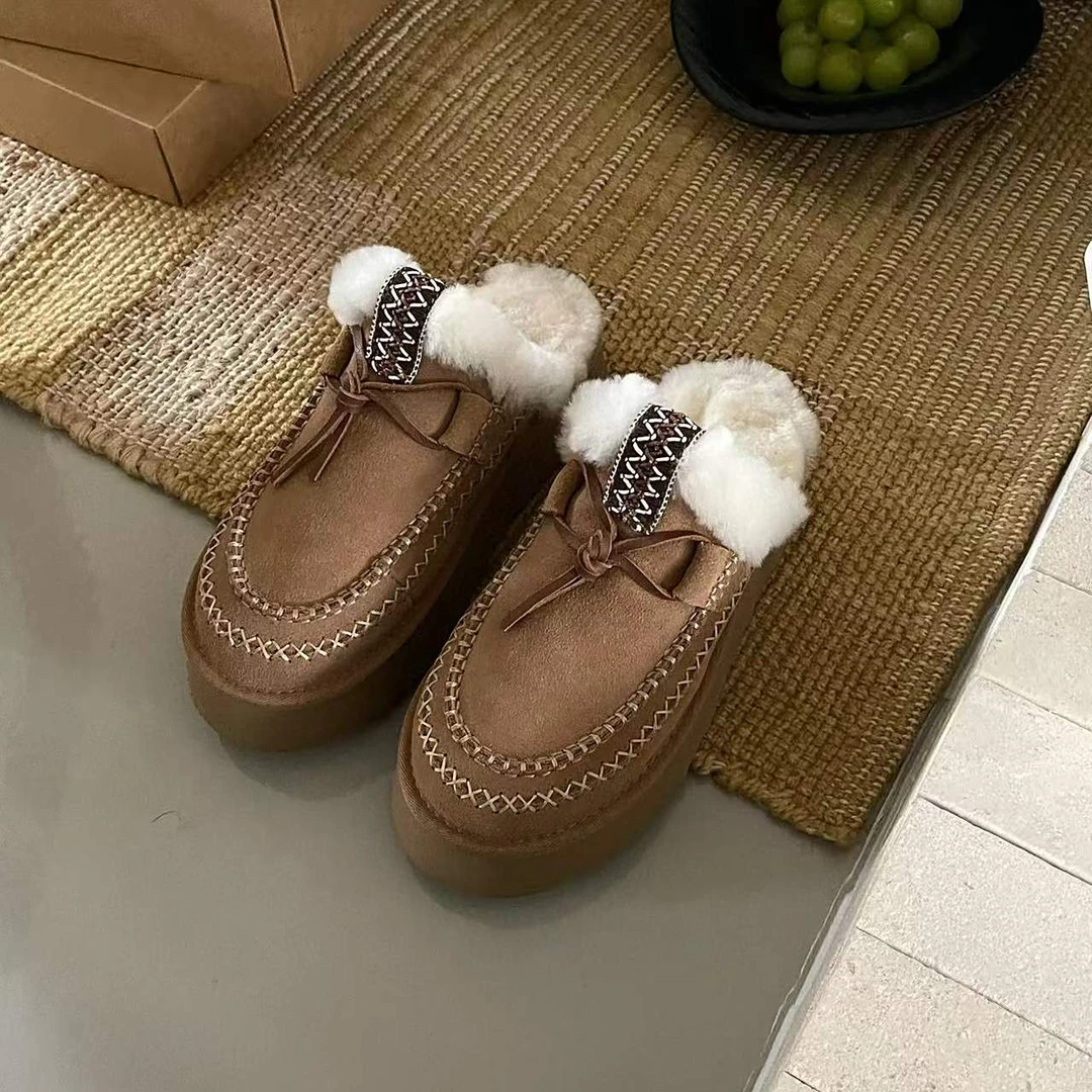 【阿尔派半包】增高3厘米冬季半包时尚休闲百搭皮毛一雪地靴