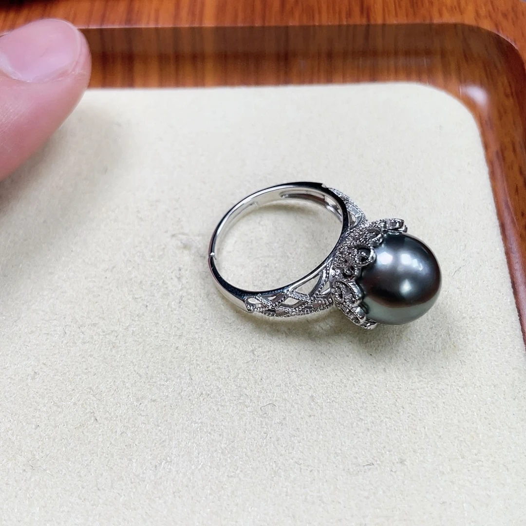 海水珍珠戒指银S925镶嵌