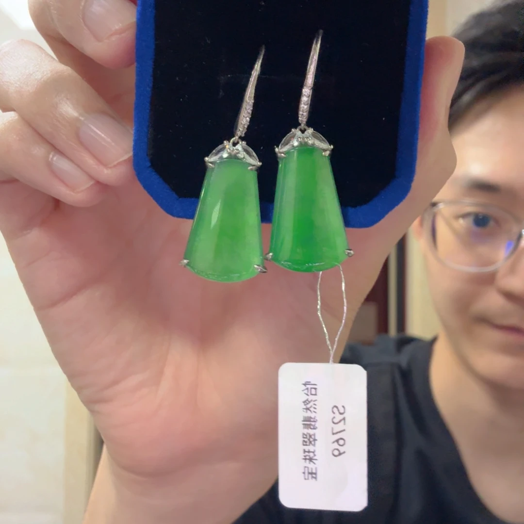 翡翠银S925镶嵌颈饰耳饰