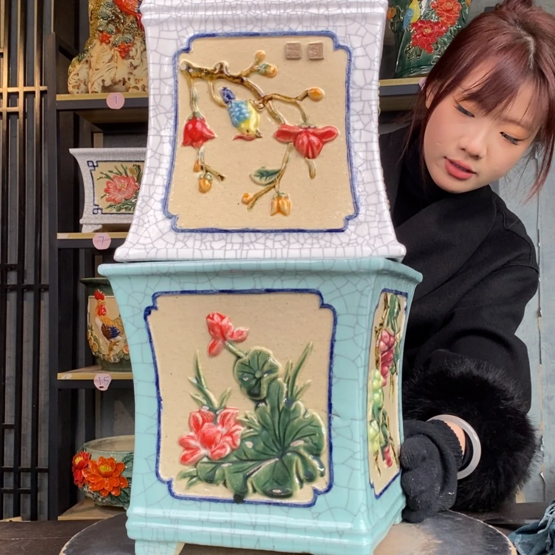 红陶喜****菜16豆青微瑕白色正品