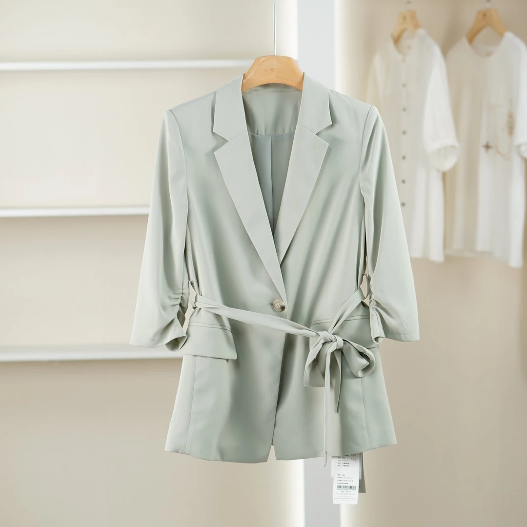 麦迪尚品 一路童行【沙YM】310201070 气质百搭西装春夏女装