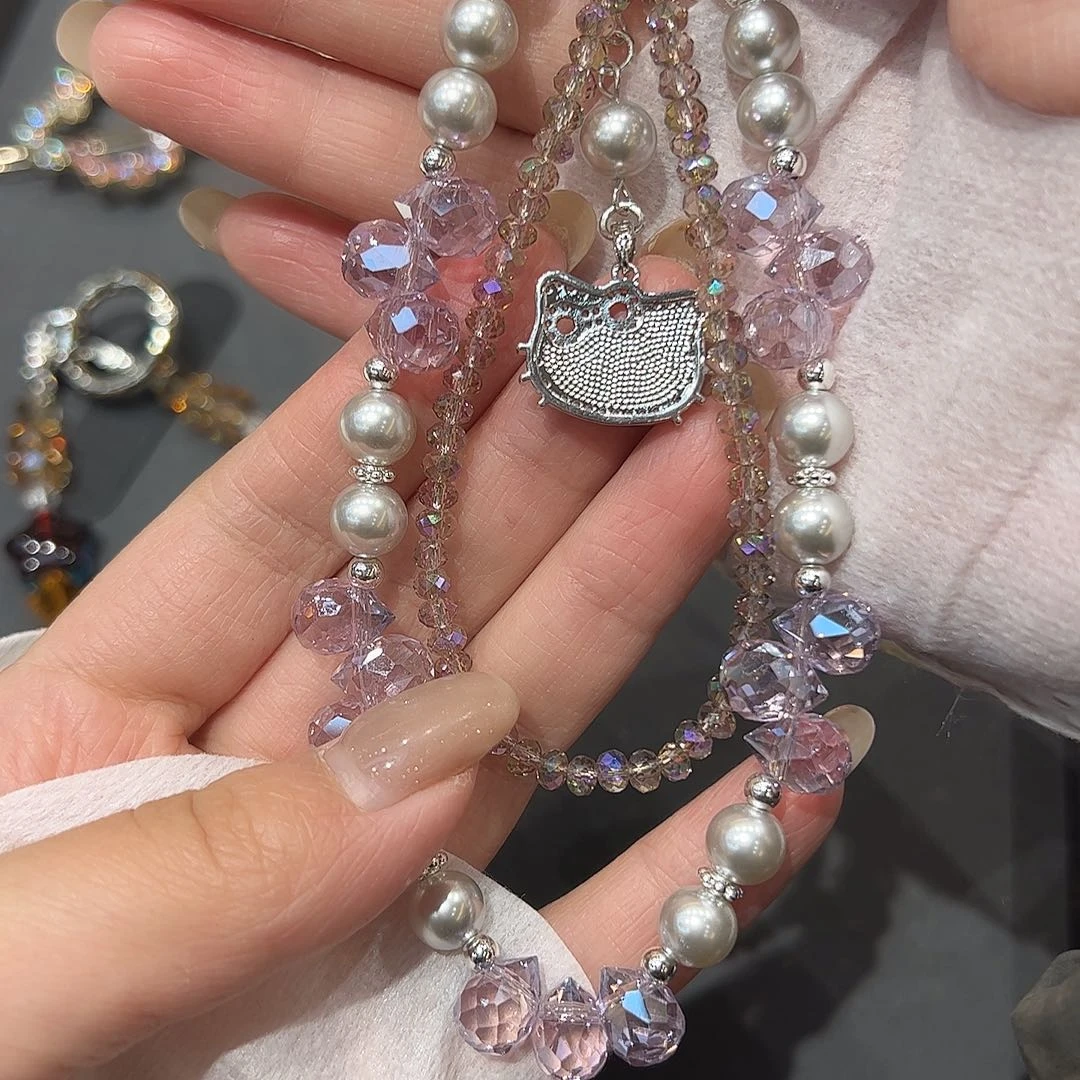 布艺铁合金手机链