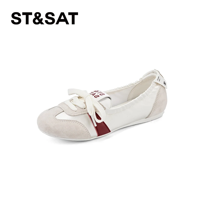 St&Sat/星期六舒适百搭夏季软底春季浅口圆头时尚女鞋休闲单鞋