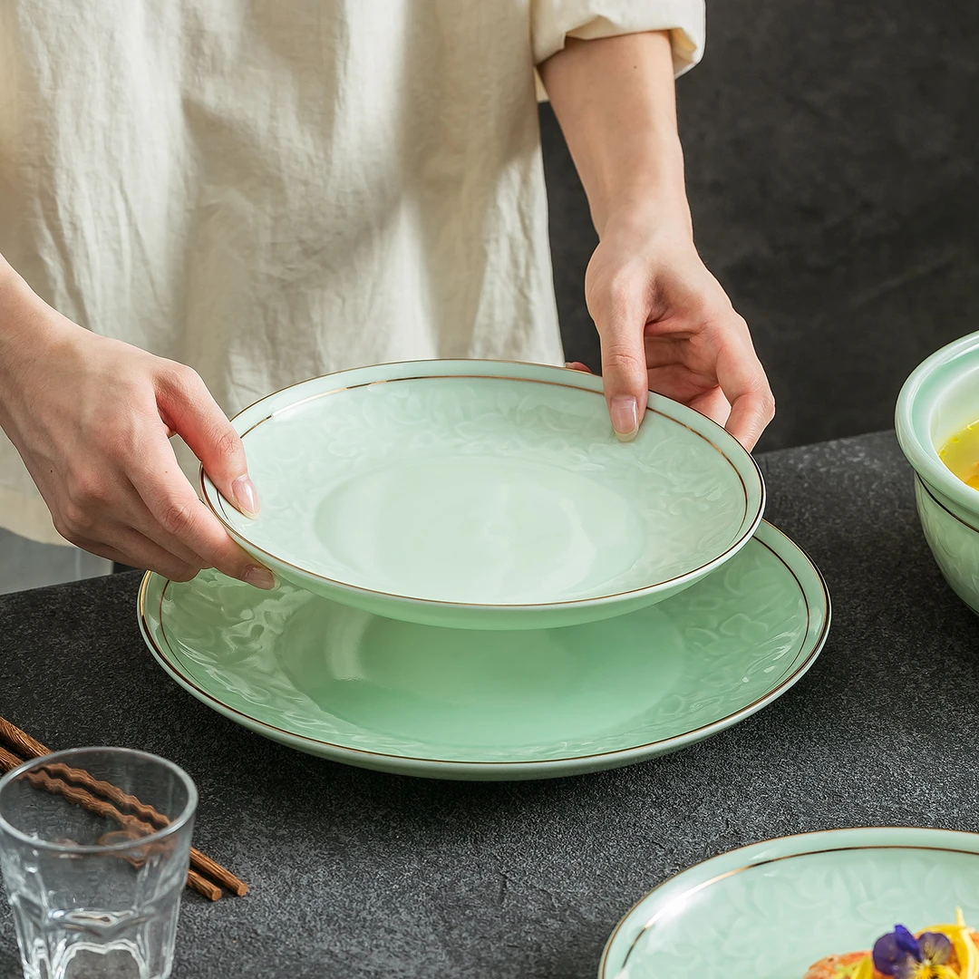 2025新款特别好看的精致高颜值家用的简约创意中式的陶瓷餐盘菜盘