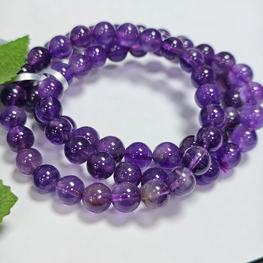【书记甄选】天然紫水晶单圈手链 多样性发一件 约8mm 6329ck