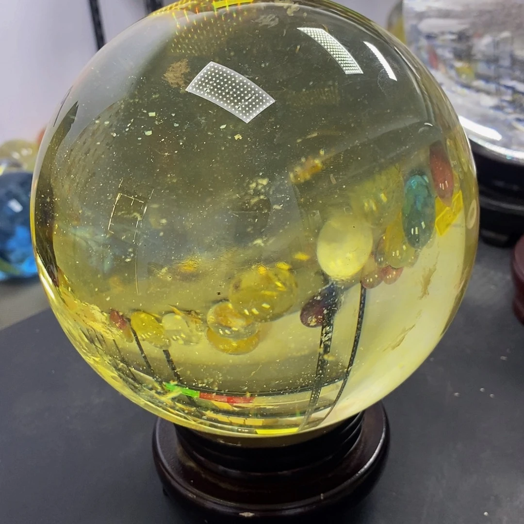 S***～石材17.9厘米黄水摆件