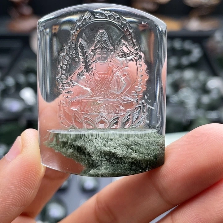 颈饰水晶未镶嵌绿幽灵虚空藏定制