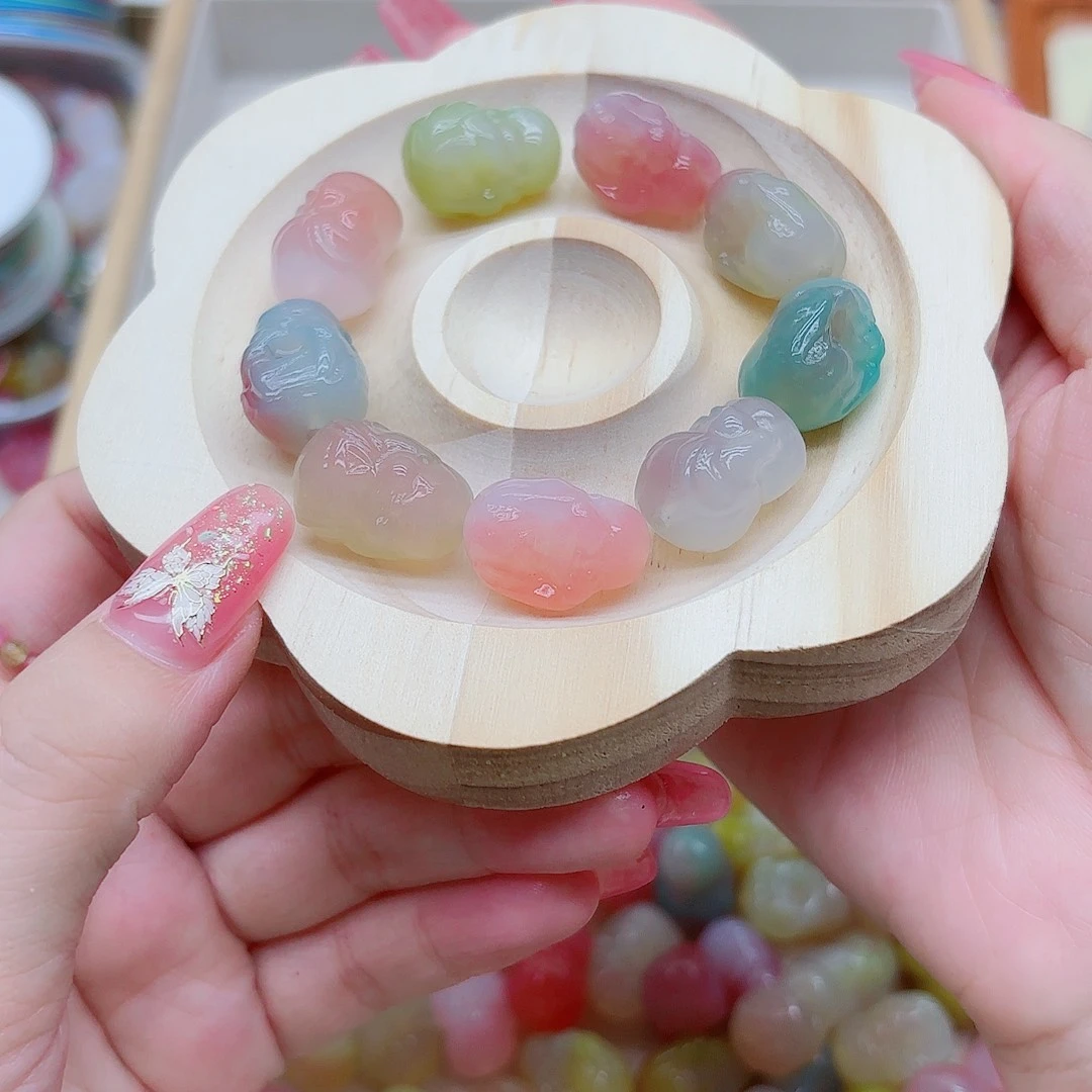 玛瑙/玉髓手链未镶嵌涅*盐源6