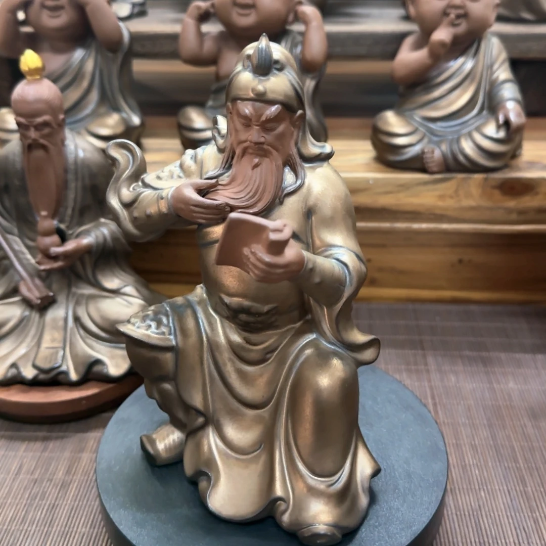 陶瓷陶瓷紫砂关羽摆件