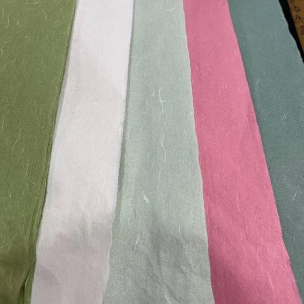 四尺整张纯手工“珍珠桑蚕丝”五色清水云龙50张【颜色不挑】