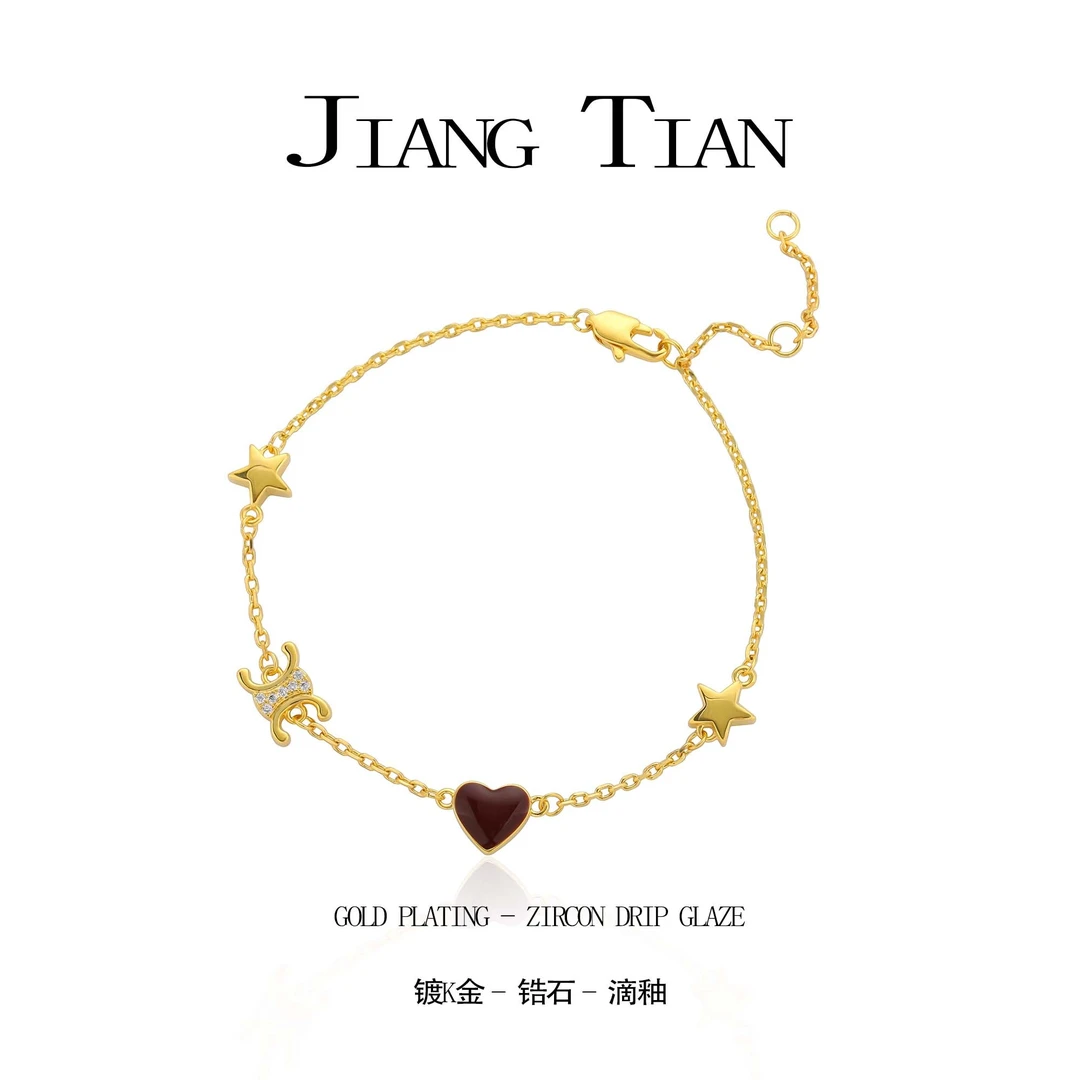 铜合金锆石手链 滴釉凯旋门气质时尚百搭小众手链4029