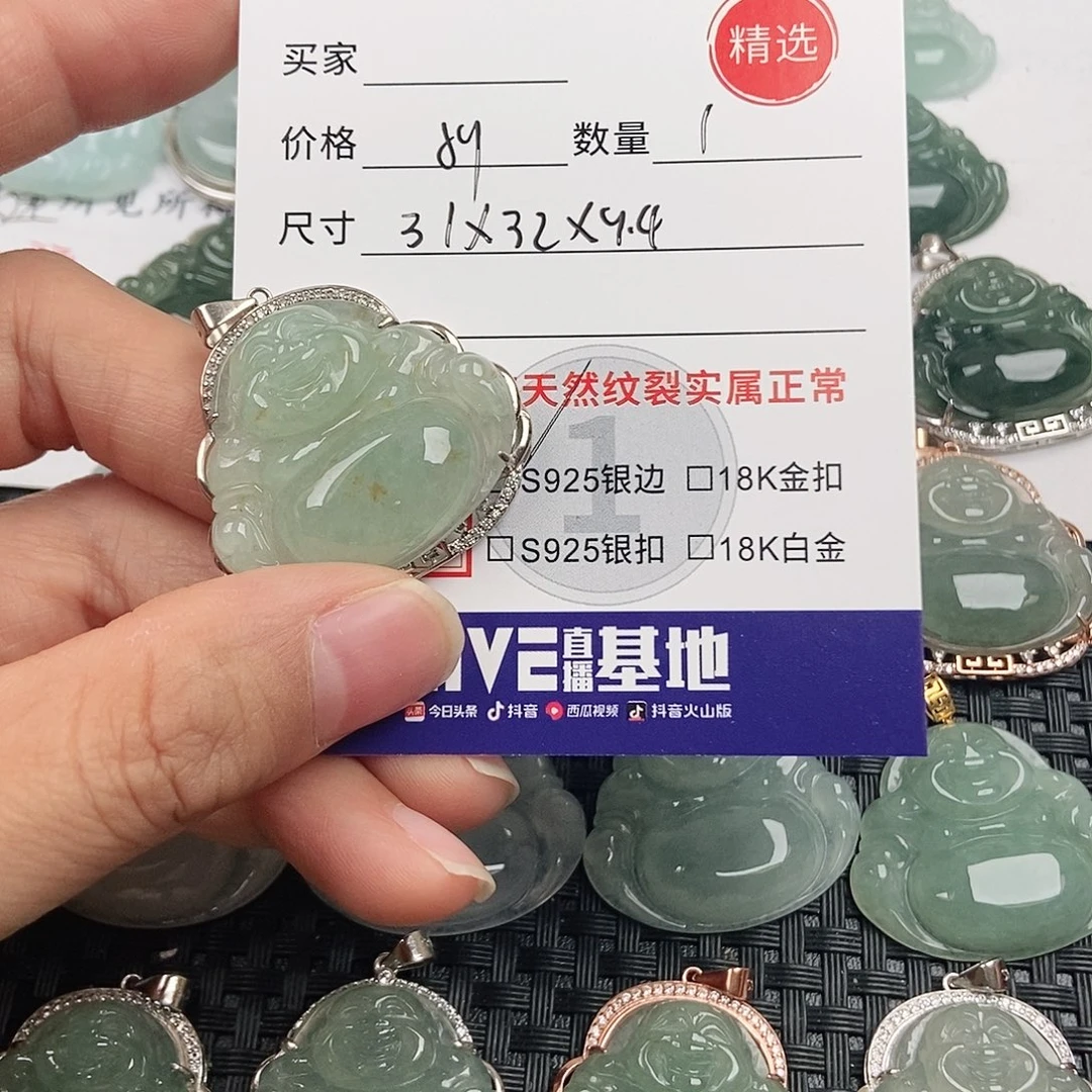 翡翠银S925镶嵌颈饰