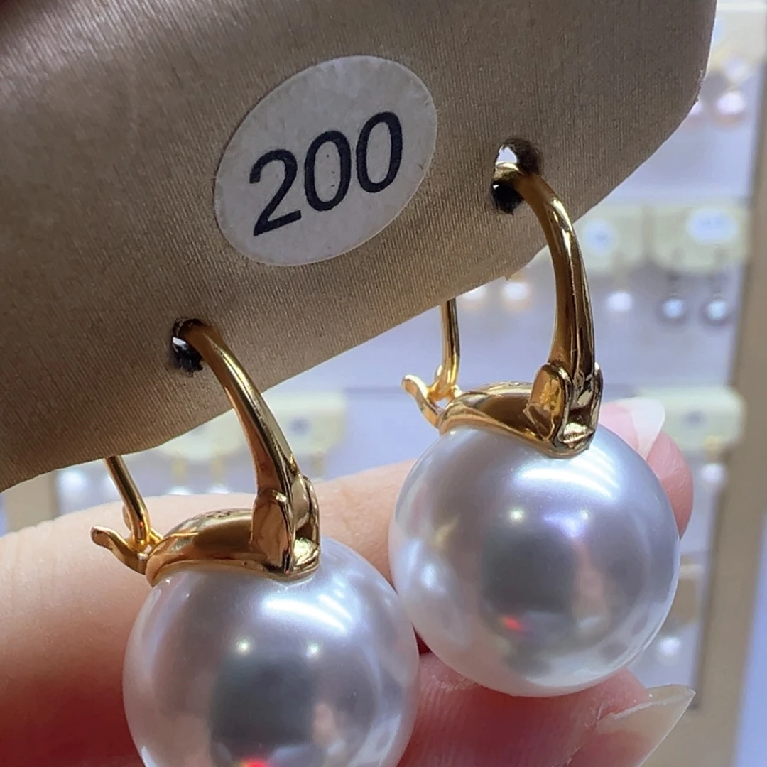 银S925镶嵌淡水珍珠耳饰