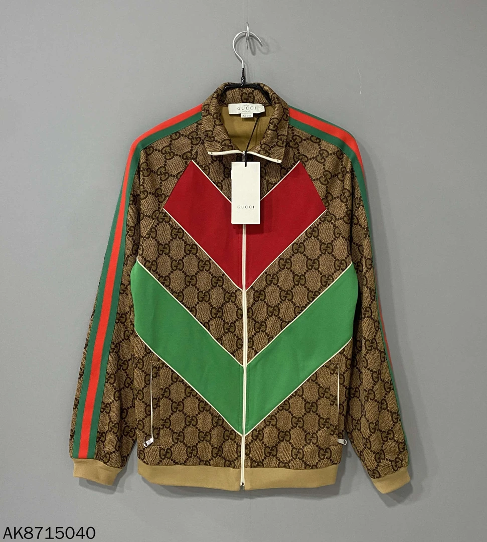 全新未使用 GUCCI/古驰 满印logo拉链外套/S码/15040
