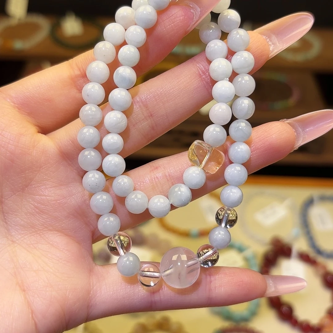 手链烟晶银S925镶嵌海1186