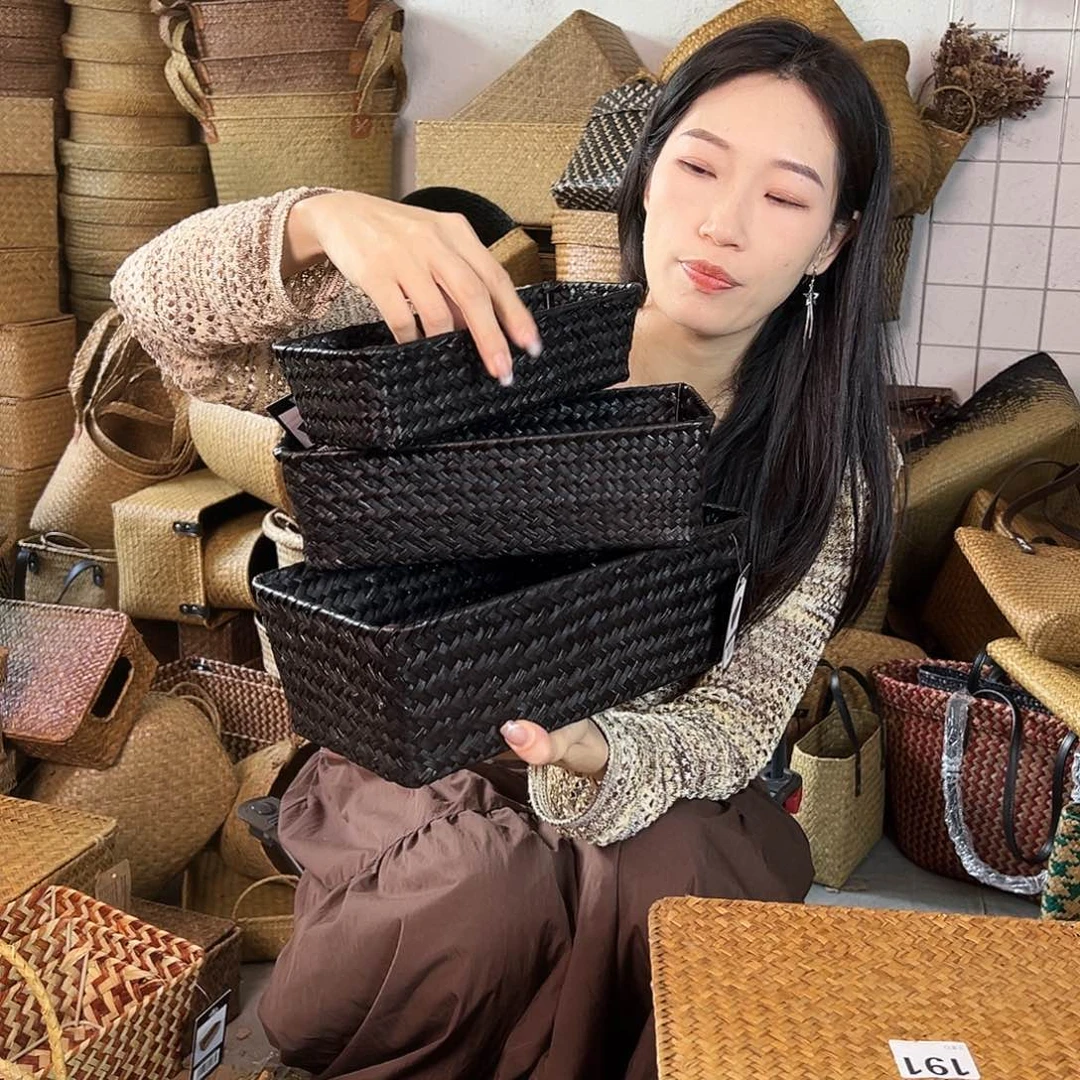 草编草编包/草编收纳盒微瑕疵