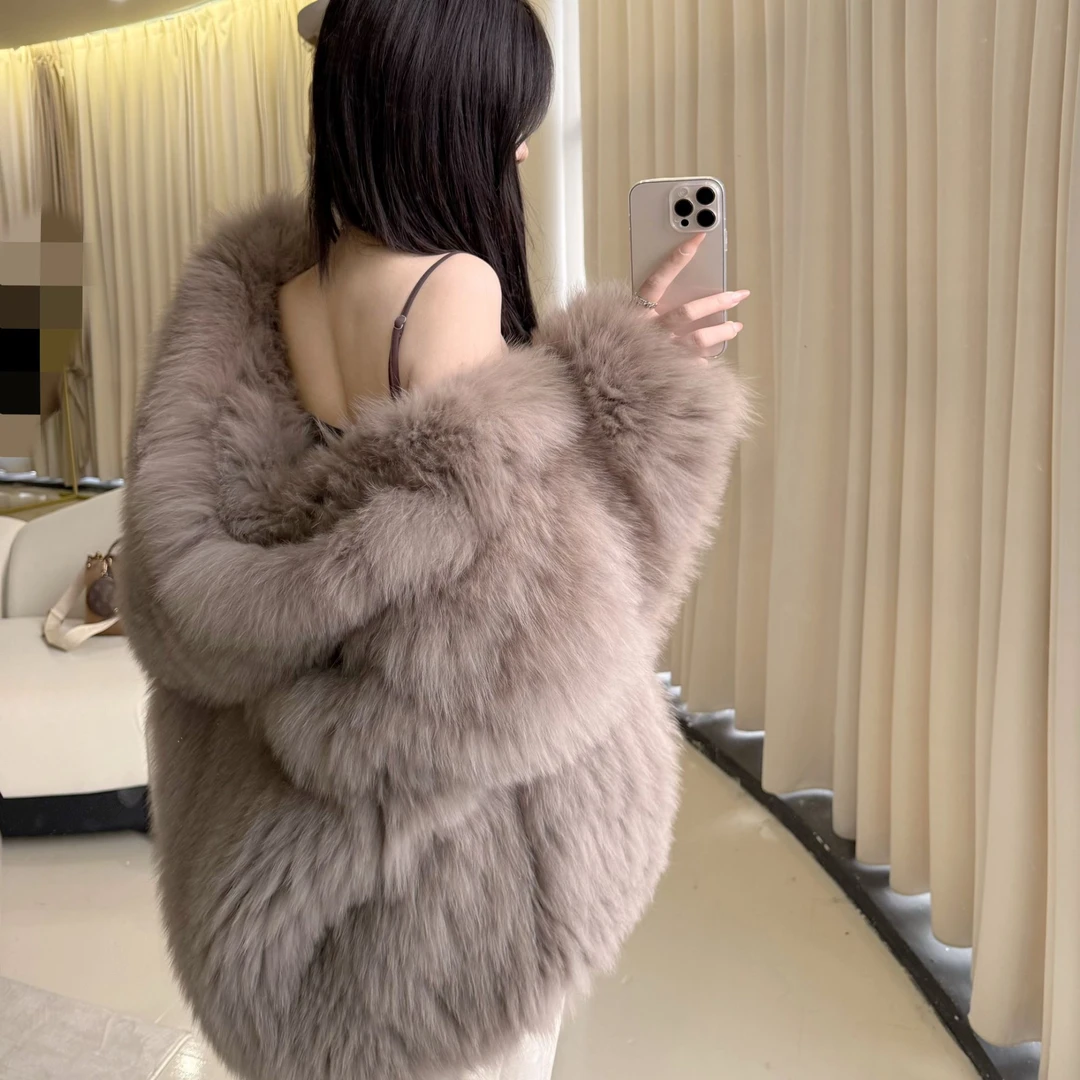 J.Herrbem{拾一}大白熊专柜订单狐狸毛时尚连帽款休闲轻奢外套