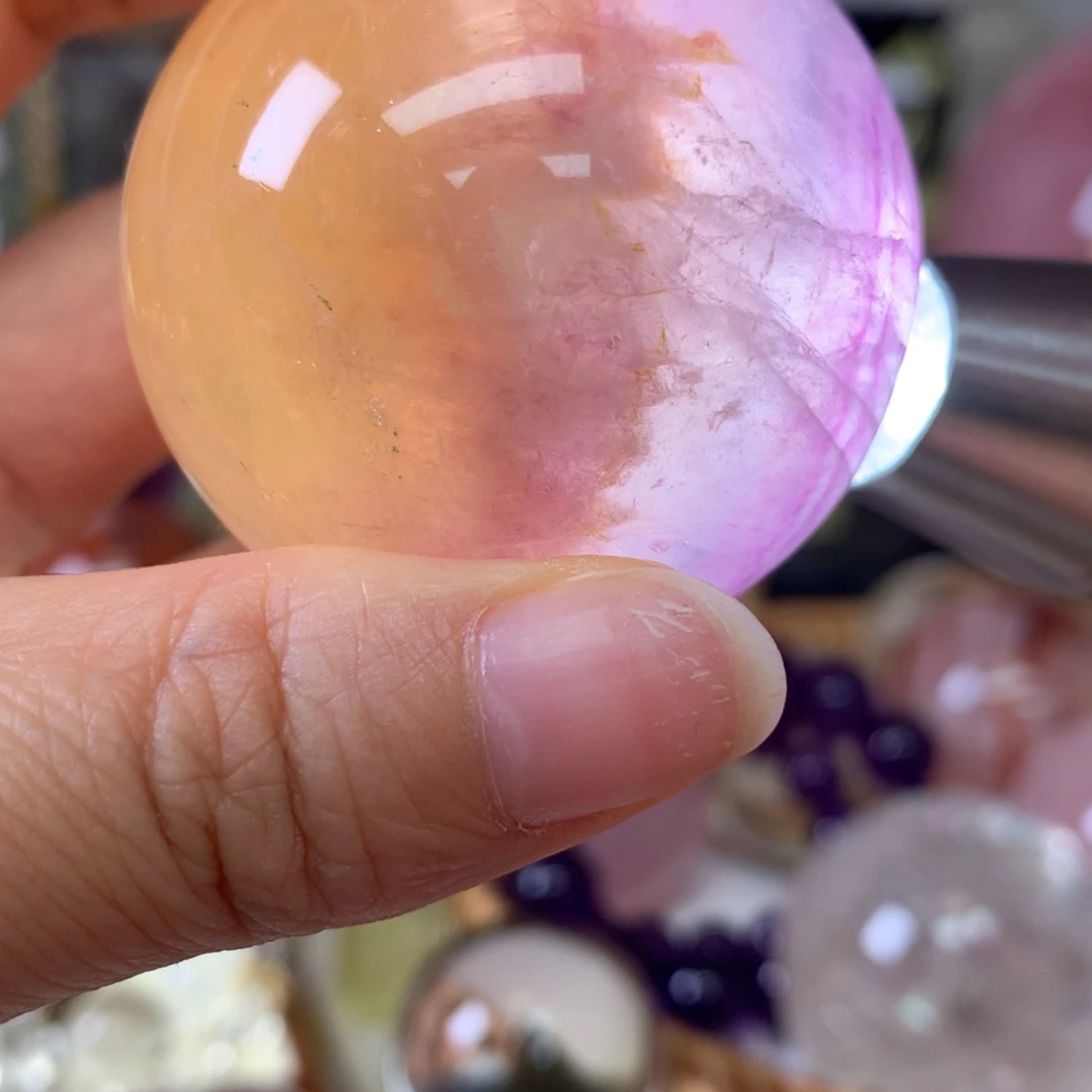水晶珠宝半成品未镶嵌萤石球