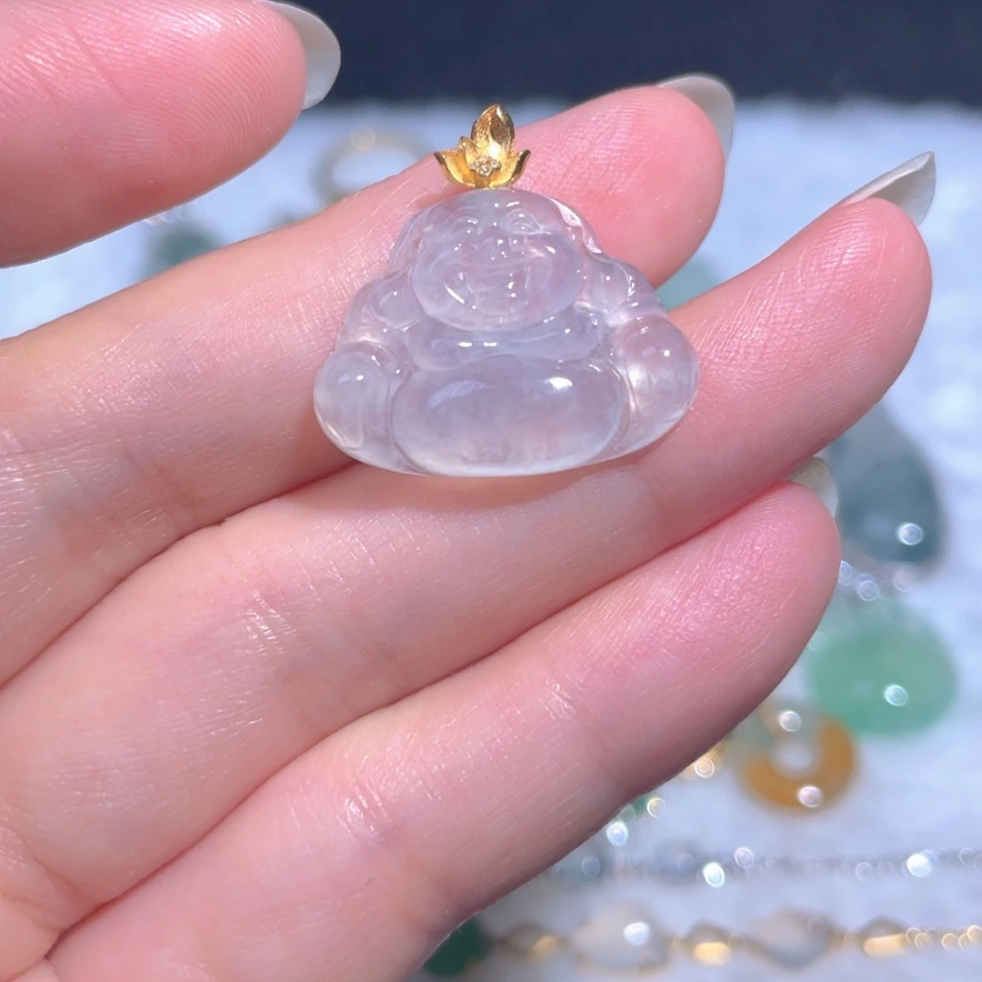 翡翠18K金镶嵌颈饰翡翠