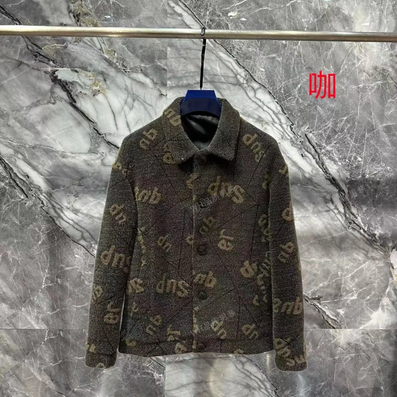 秋季男士新款时尚百搭毛呢夹克10015