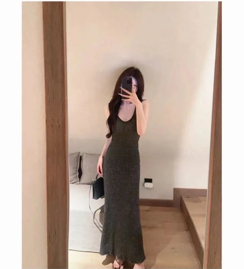 【克里特夏日】气质姐姐修身显瘦时尚气质针织连衣裙#9213