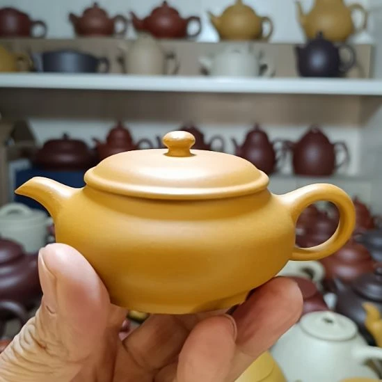 茶壶紫砂原矿黄金明炉150cc半手工