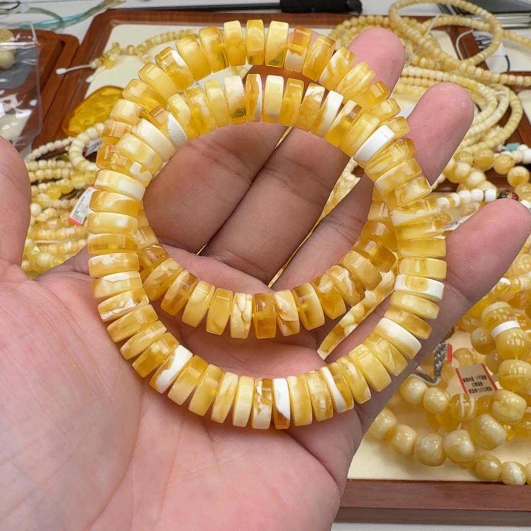 手链琥珀未镶嵌10.5mm多样性发其一