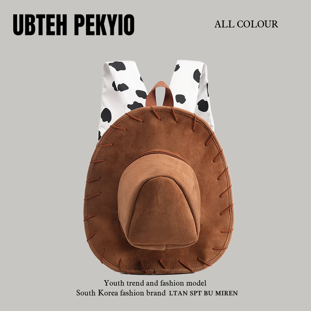 UFBEH REIWIO卡通玩具总动员胡迪帽子背包2025新款可爱复古双肩包