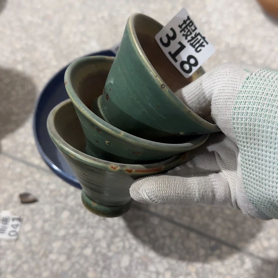 瓷片景德镇手工花盆次品