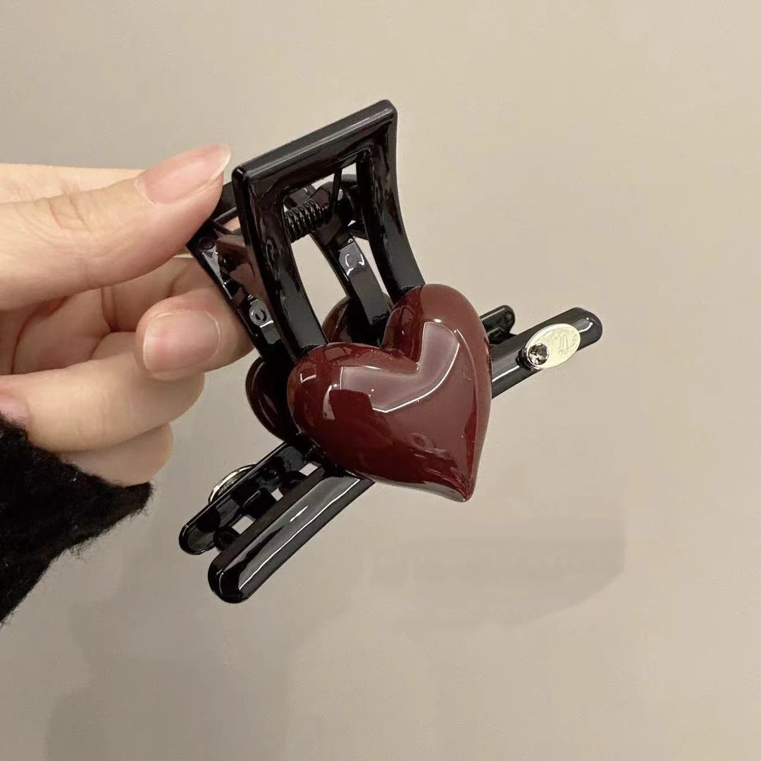 XB917 百搭优雅气质后脑勺发抓女韩国8cm爱心抓夹