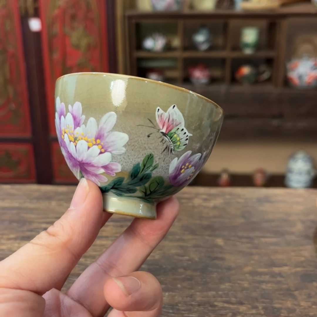 柴烧手工手绘陶瓷