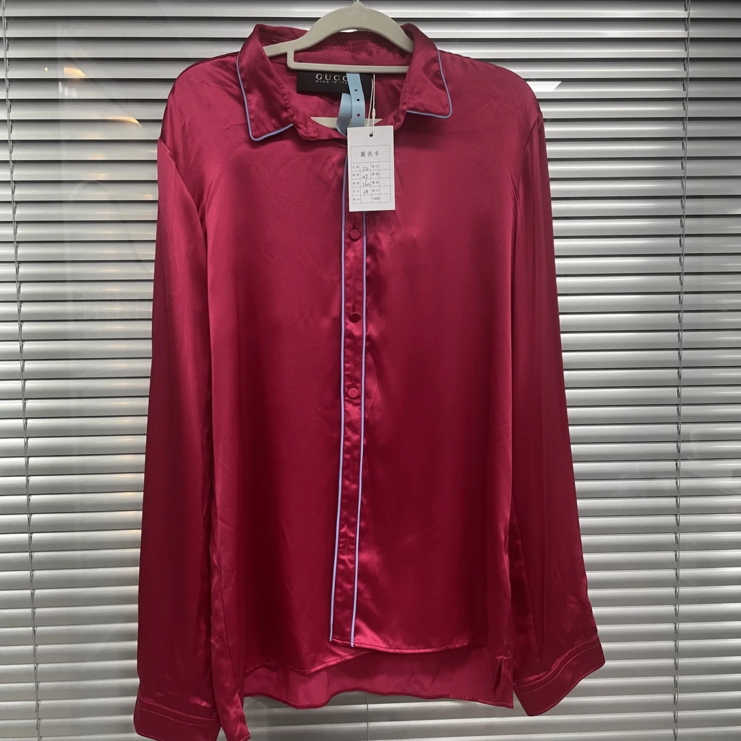 99新 GUCCI/古驰 桑蚕丝衬衫/52码/A04079