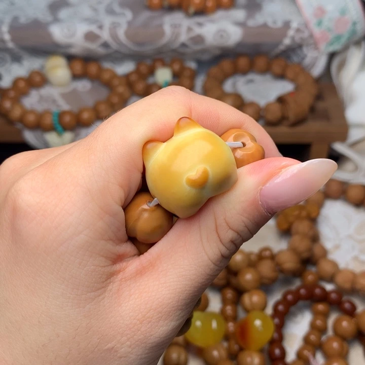 油***活猴头核桃吊坠象牙果柯基屁屁