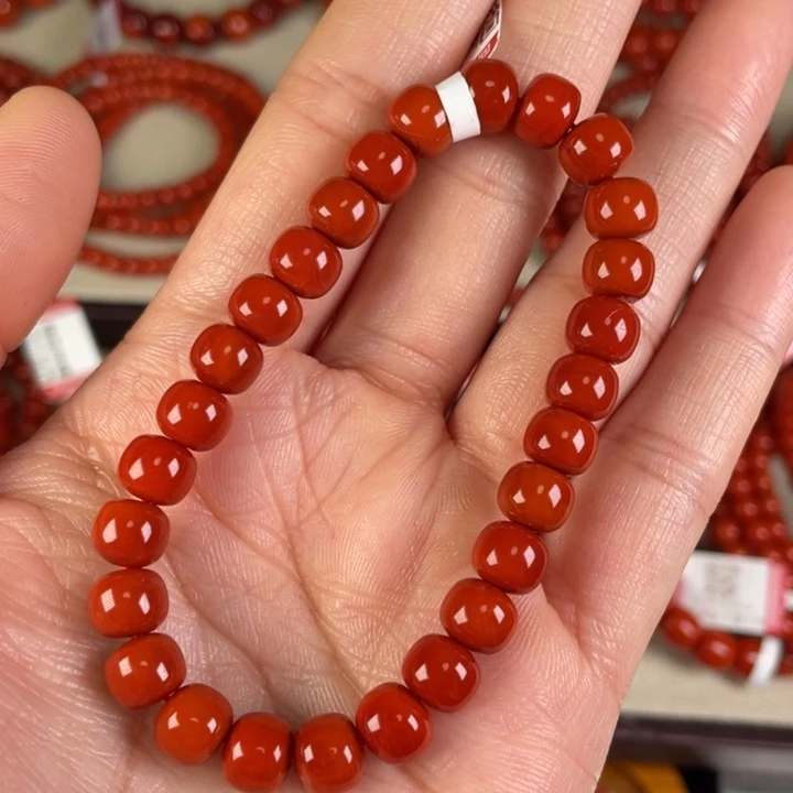 南红玛瑙手链未镶嵌