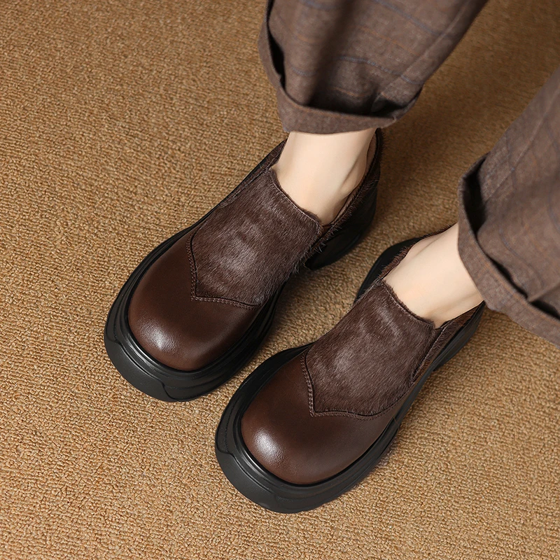 1803马毛鞋面-猪皮内里-猪皮鞋垫-橡胶发泡底-跟高7cm-防水台4