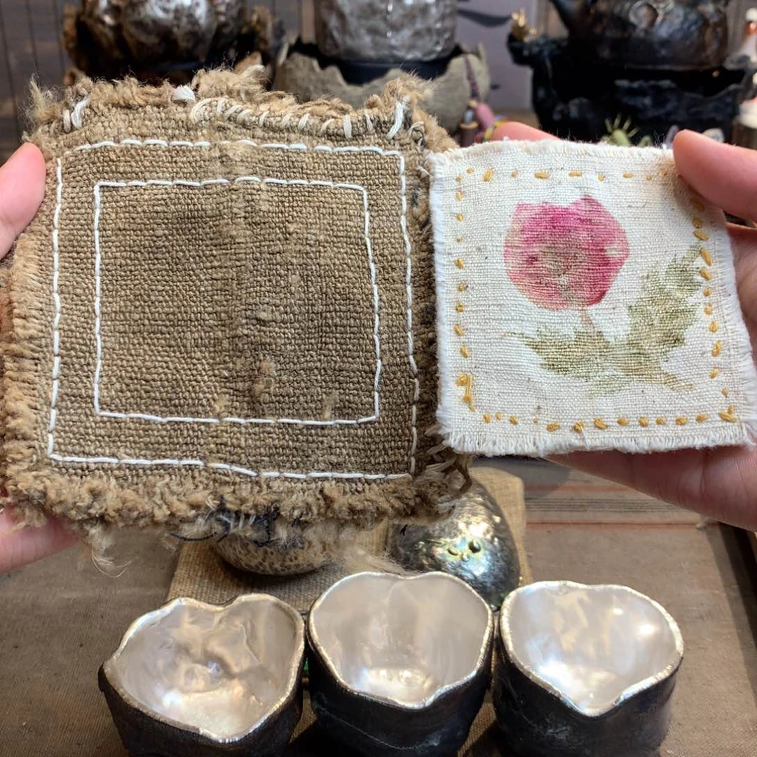 手工制作 蚕丝茶垫