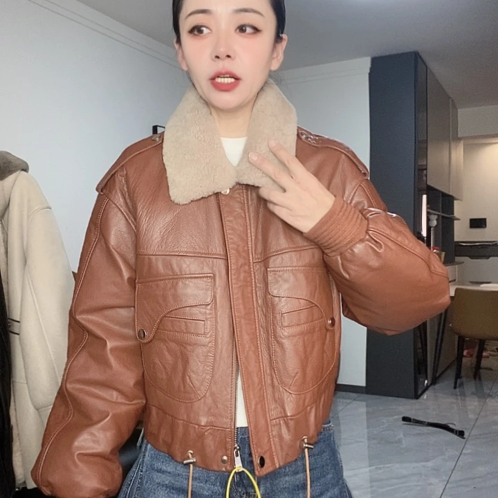 小牛皮油蜡羽绒M120斤内