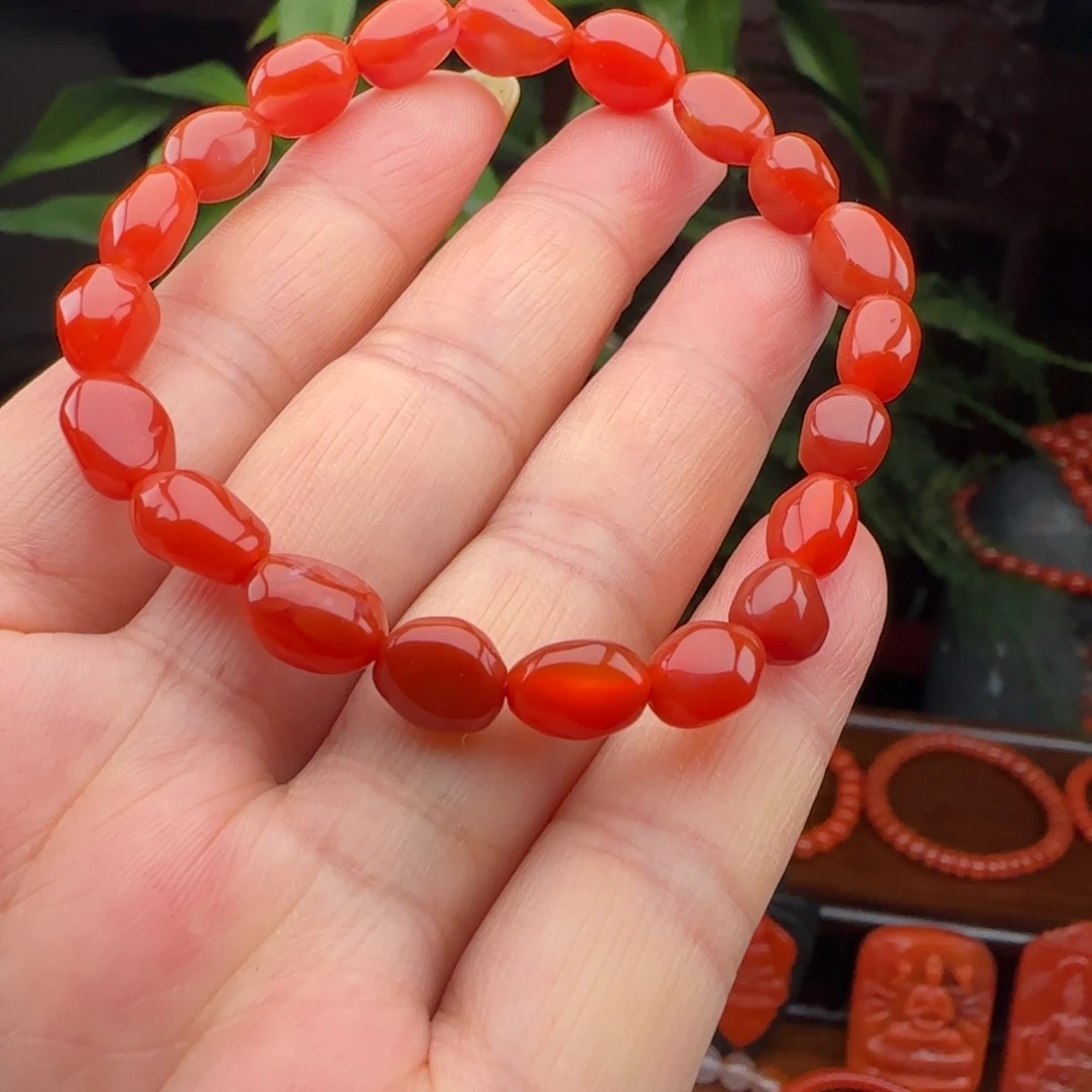 南红玛瑙手串未镶嵌