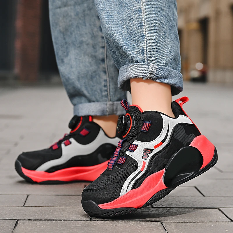 儿童运动鞋专业跑步男女童青少年男童男款轻便软底休闲透气篮球鞋