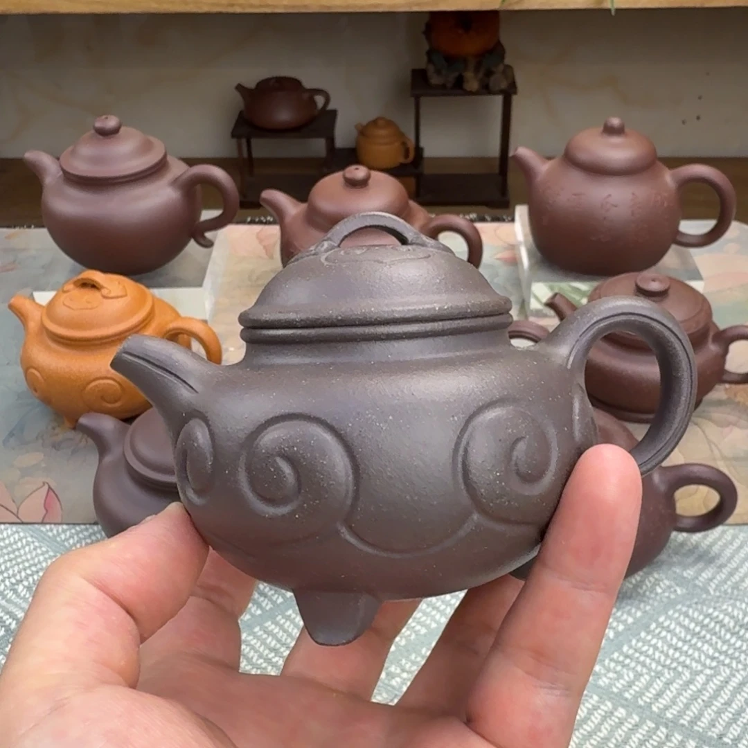 紫砂茶壶微瑕 如意 紫泥 175cc