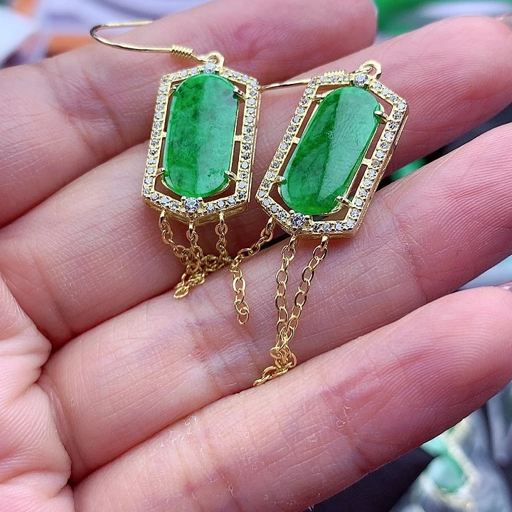 翡翠颈饰银S925镶嵌翡翠