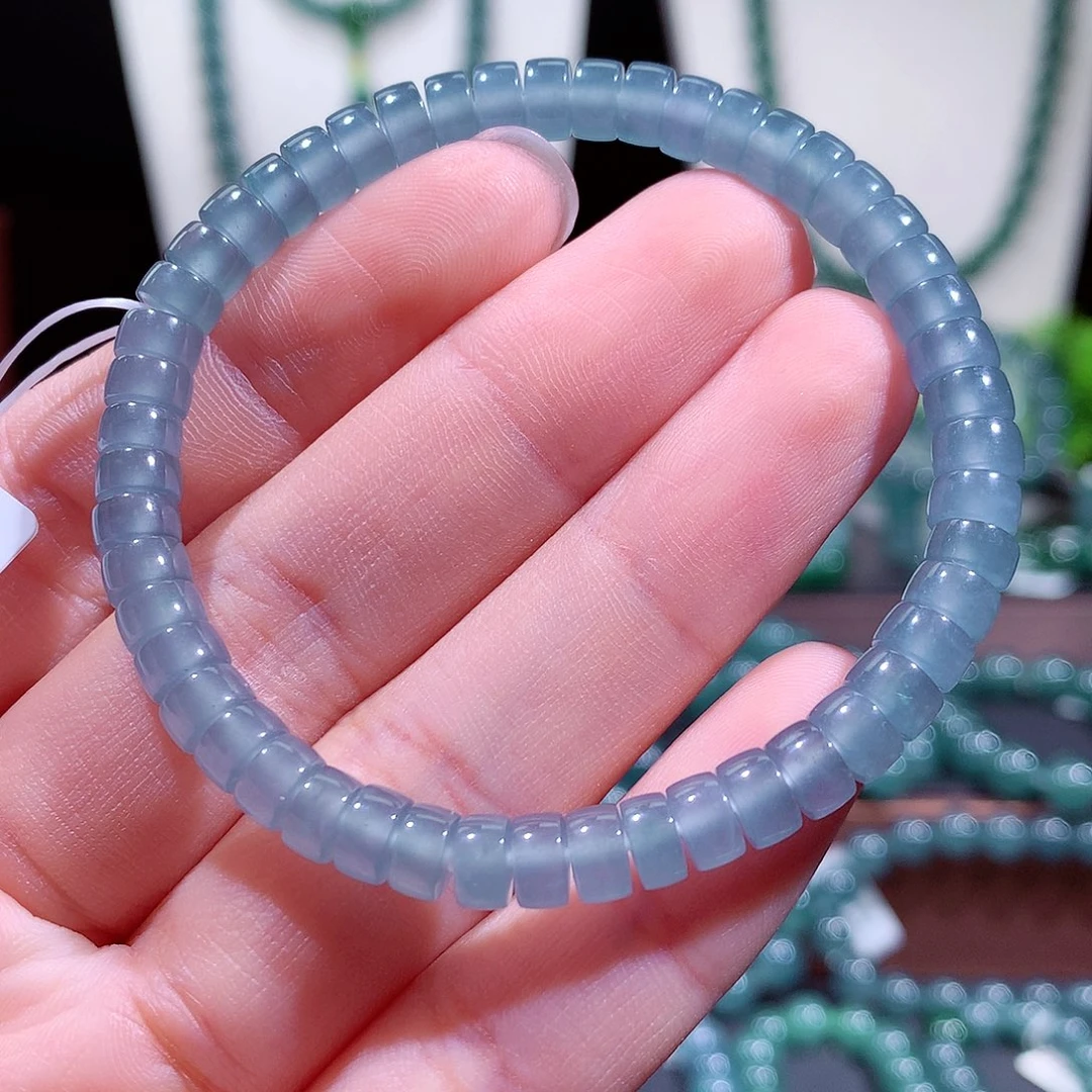 翡翠未镶嵌手链天然a货翡翠手串6