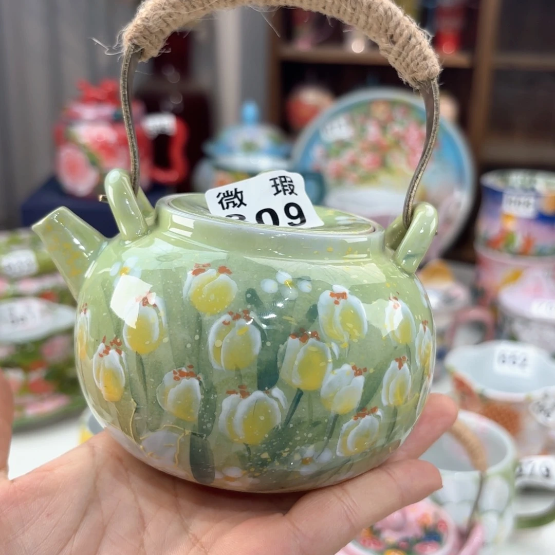 景德镇手绘高温釉下彩陶瓷茶具
