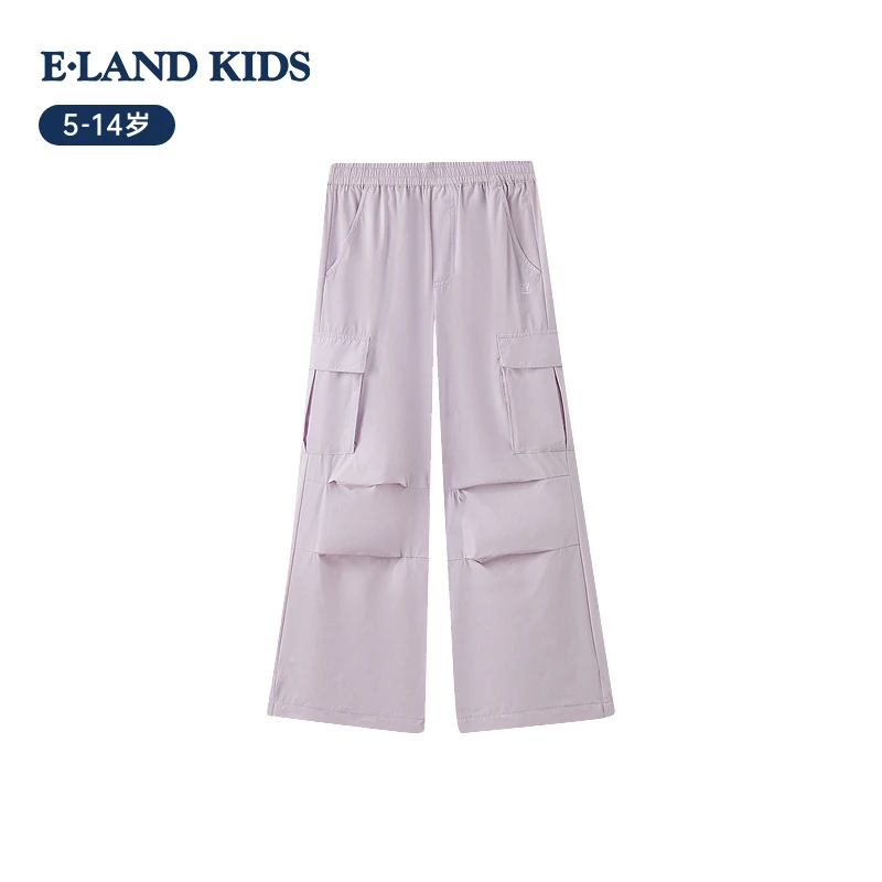E·LAND KIDS衣恋童装26年夏季新款女童凉感工装阔腿裤EKTAG2421A