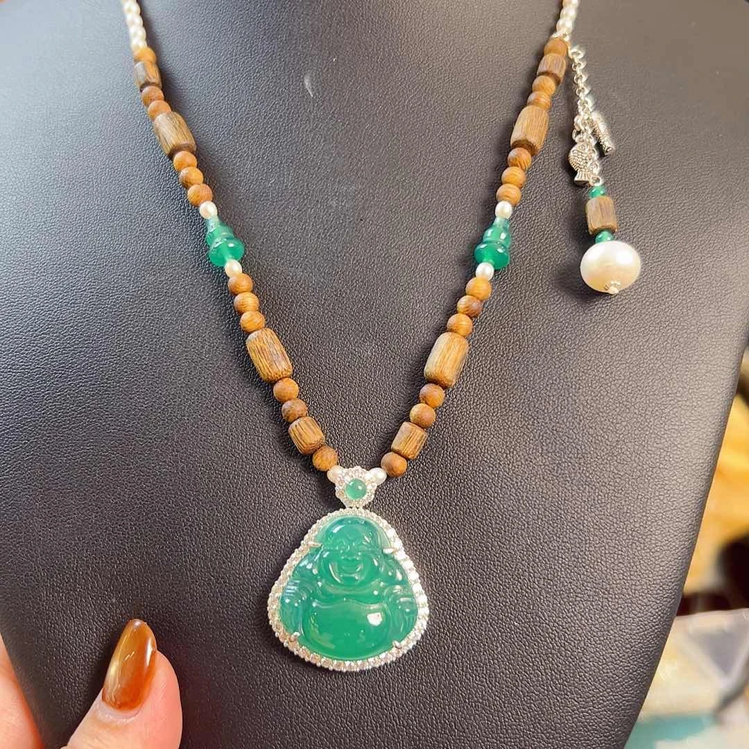 玛瑙银S925镶嵌颈饰国风