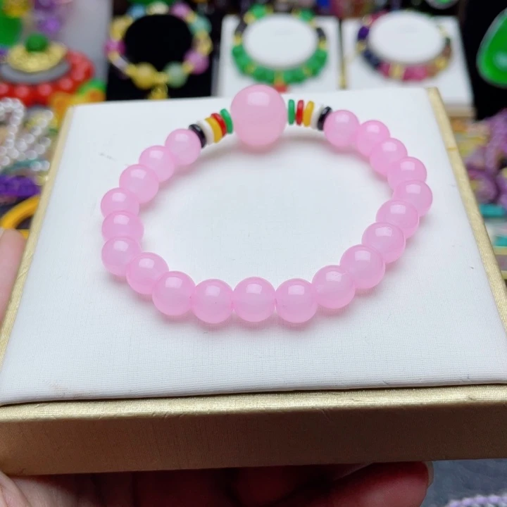 树脂制品60号粉色手链