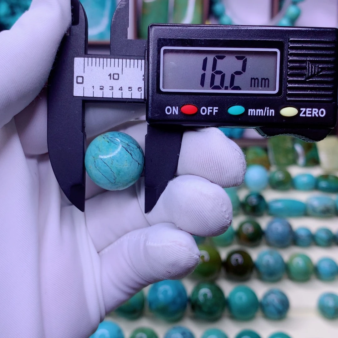 绿松石银S925镶嵌原矿绿松石