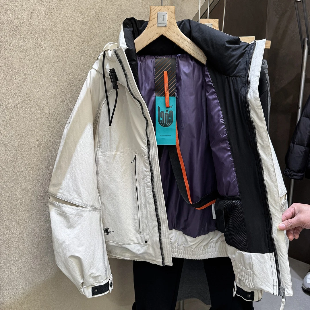 210克充绒！正版！业内一哥 户外工装男士连帽冲锋衣羽绒服25015